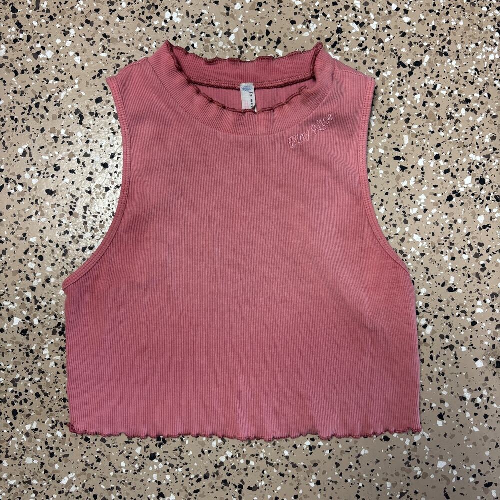 Free People Movement Play Nice Tank Top Women' S Pink Sleeveless Crop Top